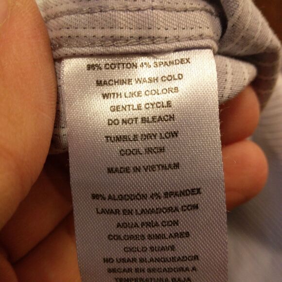 Hickey Freeman dress shirt L Large 16-16.5 32-33 blue Stripe button long sleeve - Picture 8 of 9